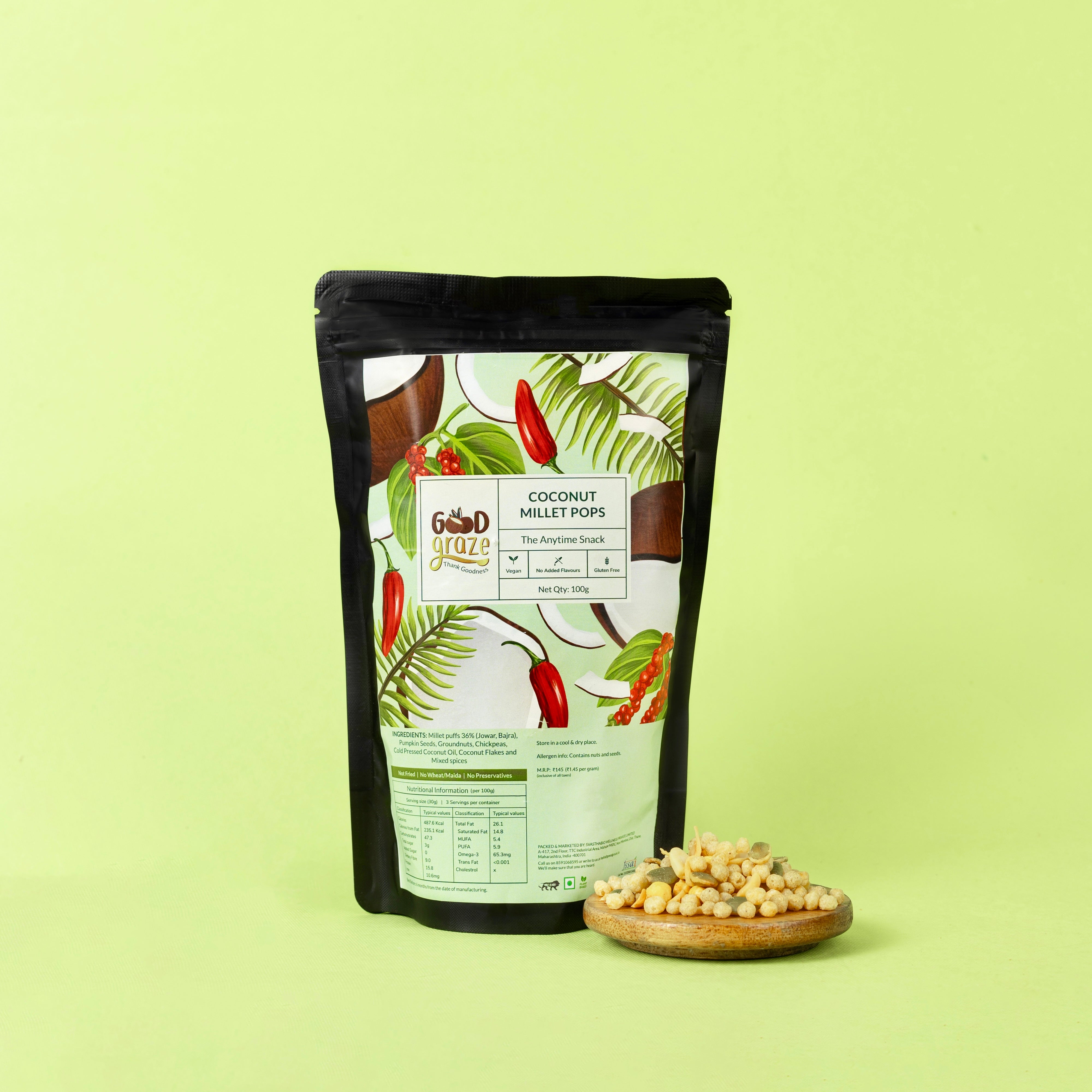 Coconut Millet Pops in a bowl
