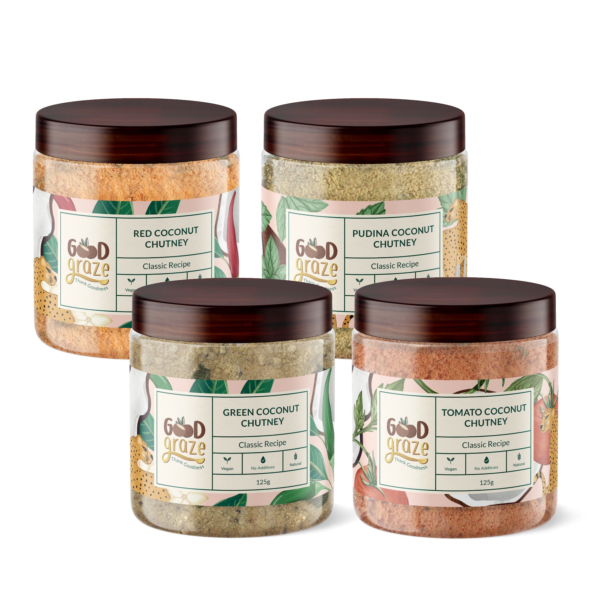 Chutney Bundle - Green, Red, Pudina, Tomato
