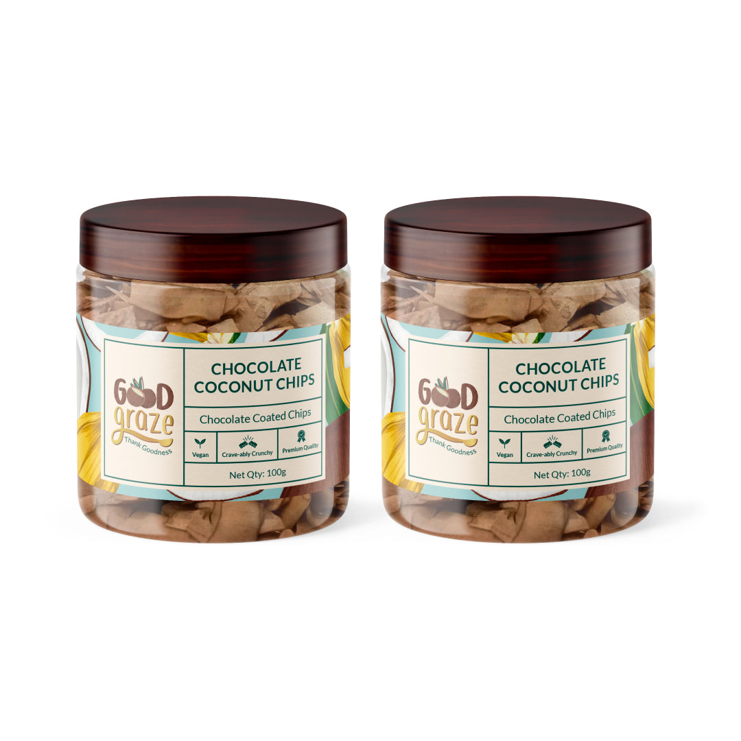 Pack of 2 chocolate coconut chips - 200g