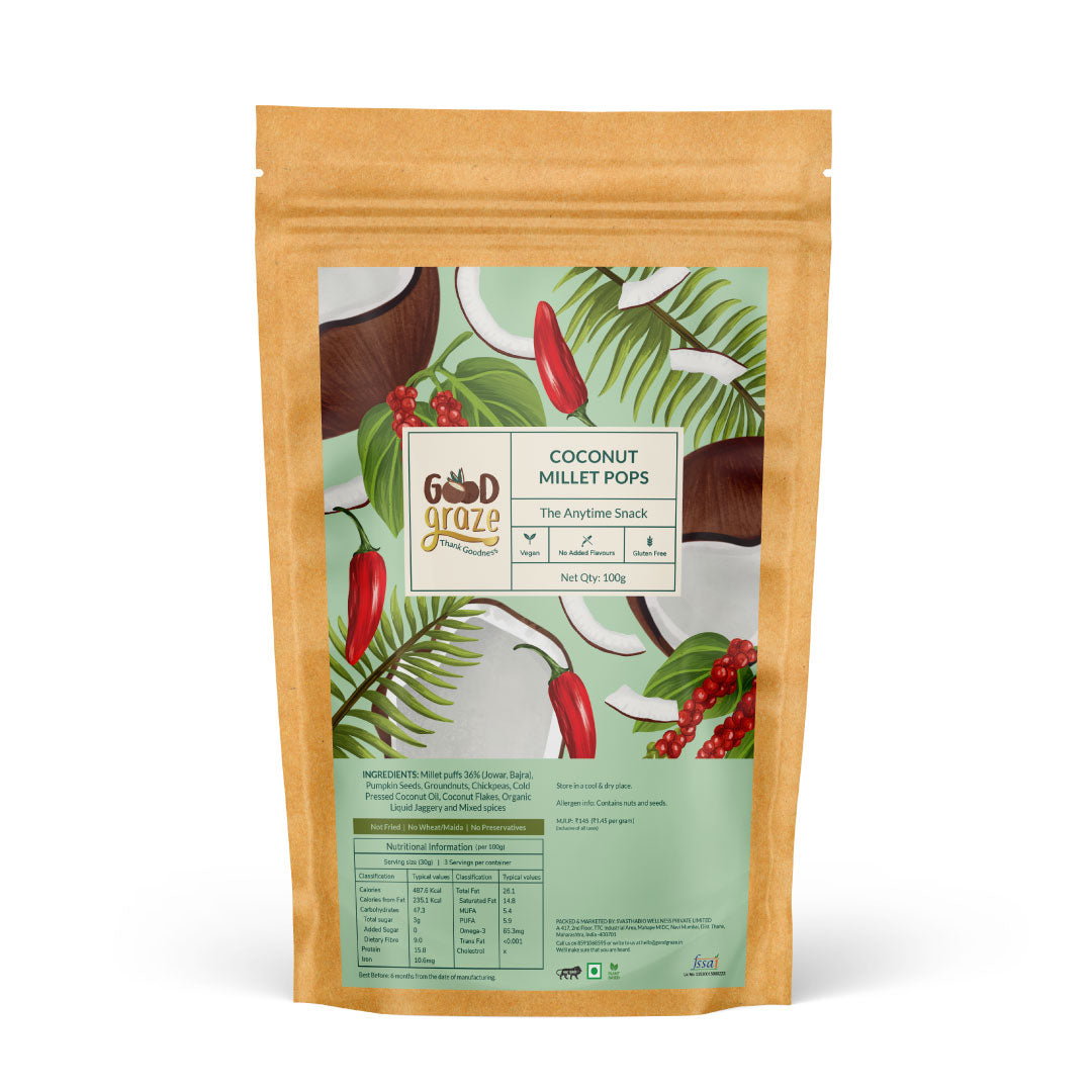 Coconut Millet Pops • Pack of 2 • 200 g