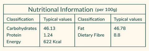 Vanilla Coconut Chips nutrition information