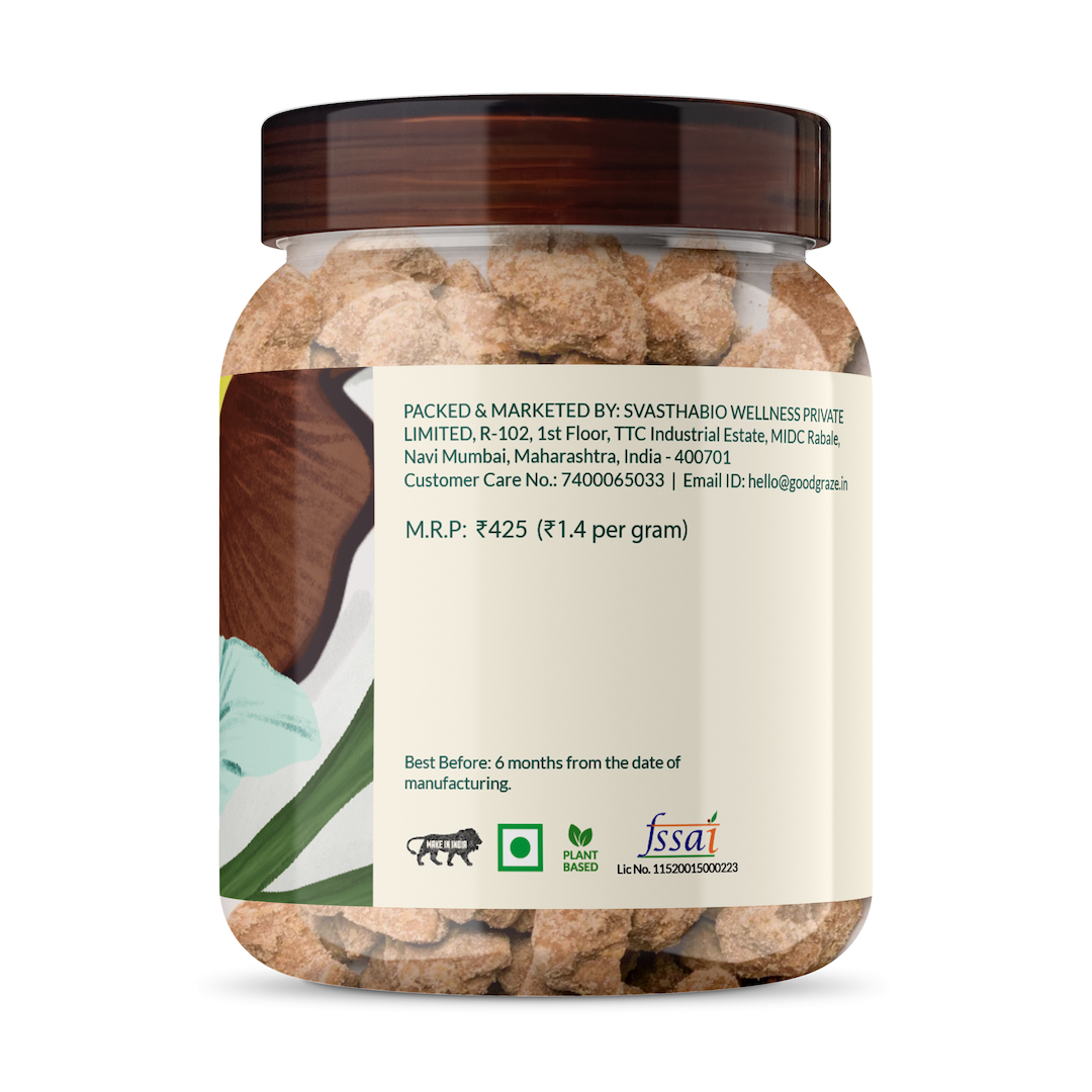 Natural sweetener coconut jaggery cubes