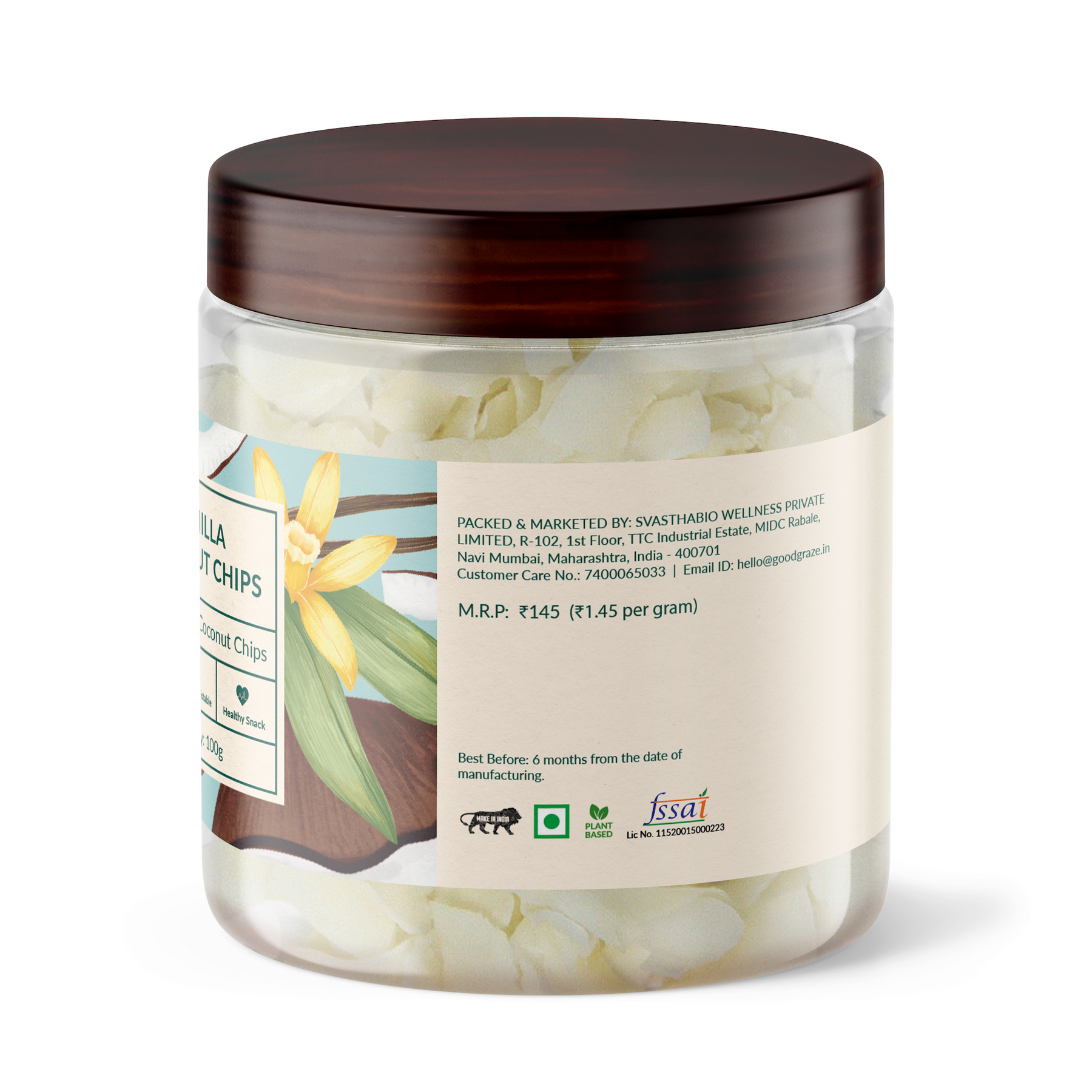 Vanilla Coconut Chips • Pack of 2 • 200g