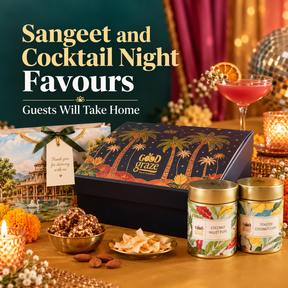 Good Graze The Wedding Edit hamper, a sangeet and cocktail night favour for guests