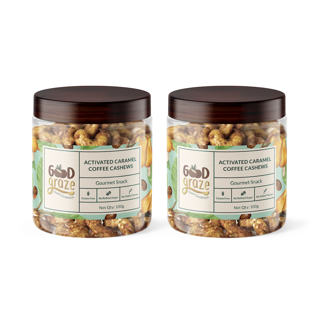 Activated/ Sprouted Coffee Cashews • Pack of 2 • 200 g