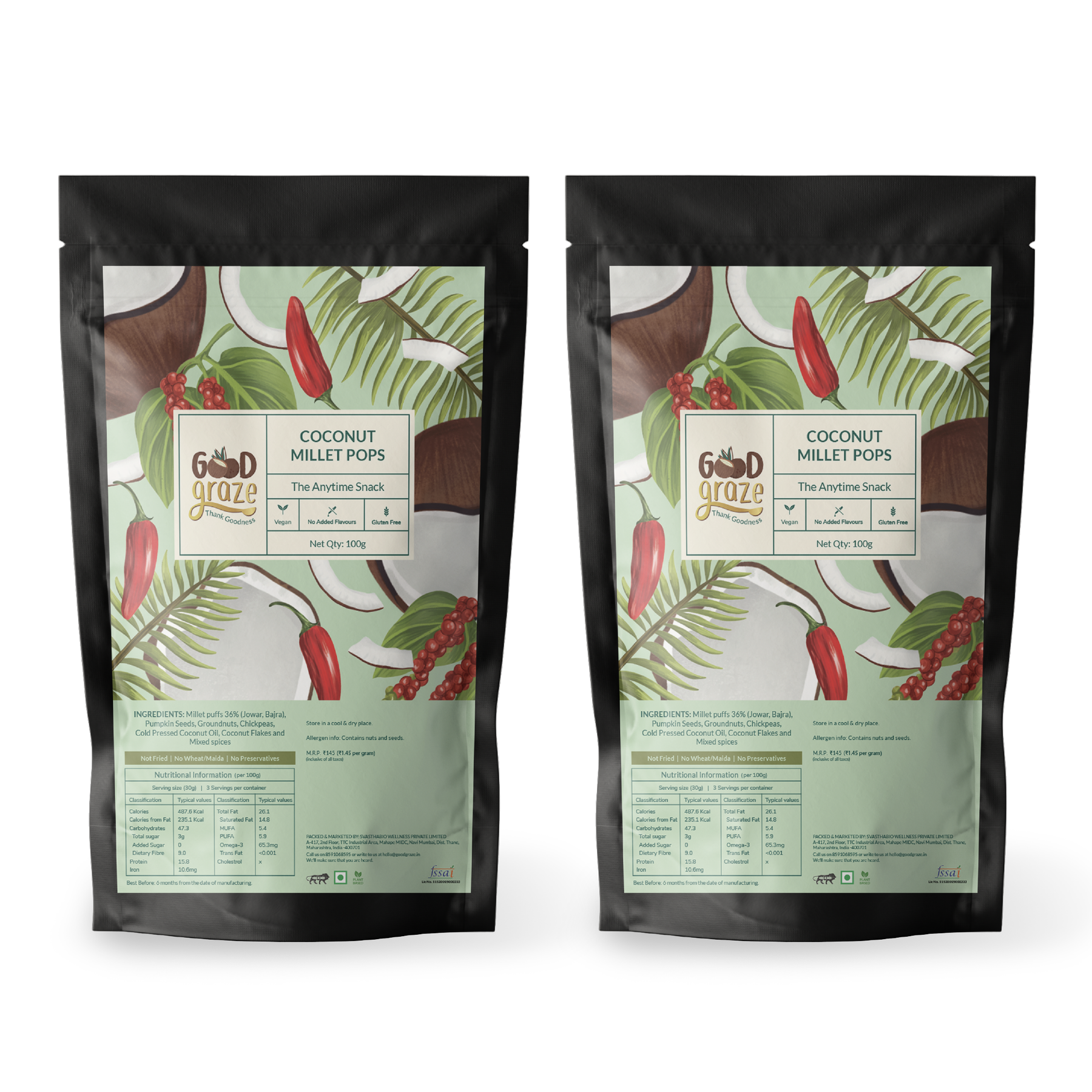 Coconut Millet Pops • Pack of 2 • 200 g thumbnail 2