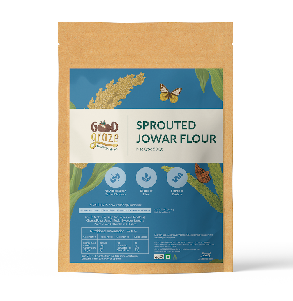 Sprouted jowar flour packaging