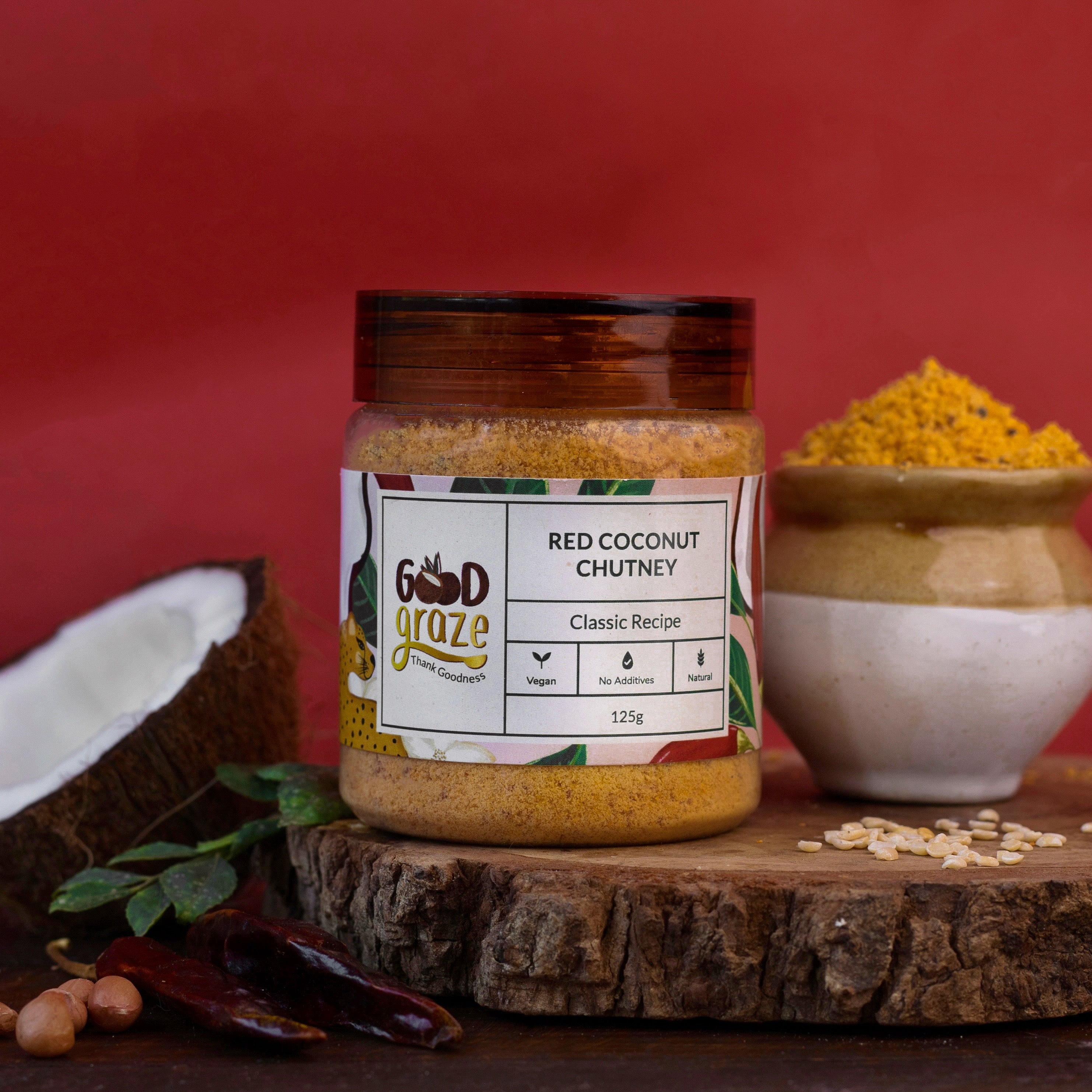 Red Chilli Coconut Chutney Powder • Pack of 2 • 250 g