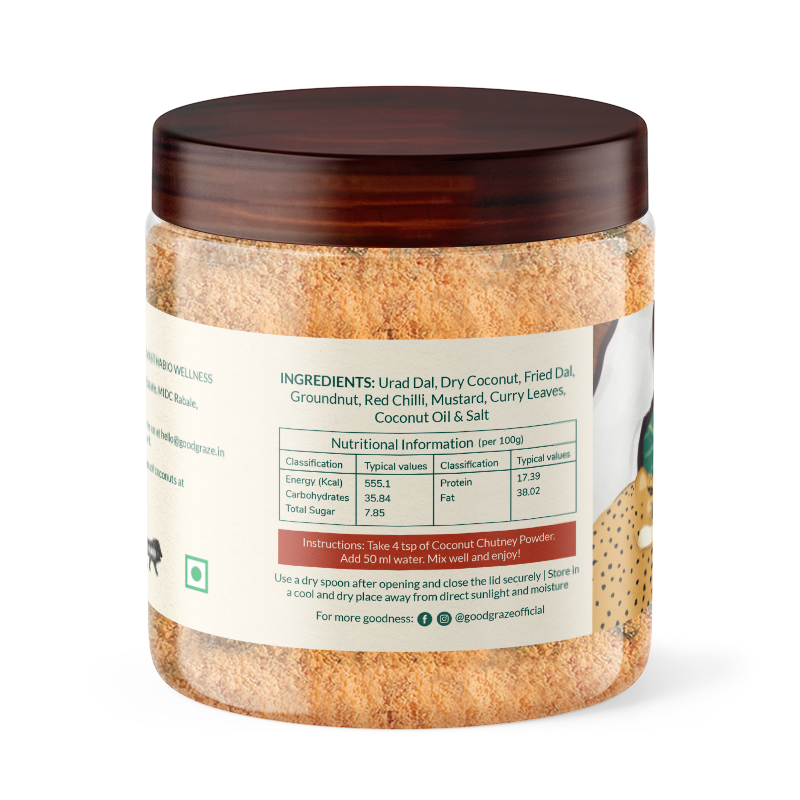 Red Chilli Coconut Chutney Powder • Pack of 2 • 250 g